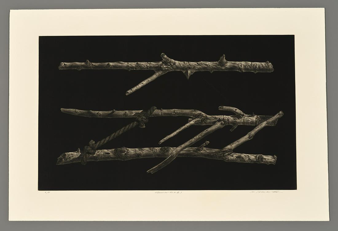 Katsunori Hamanishi Mezzotint - Situation - Work 9: Artist: Hamanishi, Katsunori, b. 1949 Title: Situation - Work No. 9 Edition: 4/50 Date: 1985-86 Medium: mezzotint Image Size: 14 x 23 1/2 inches Notes: P