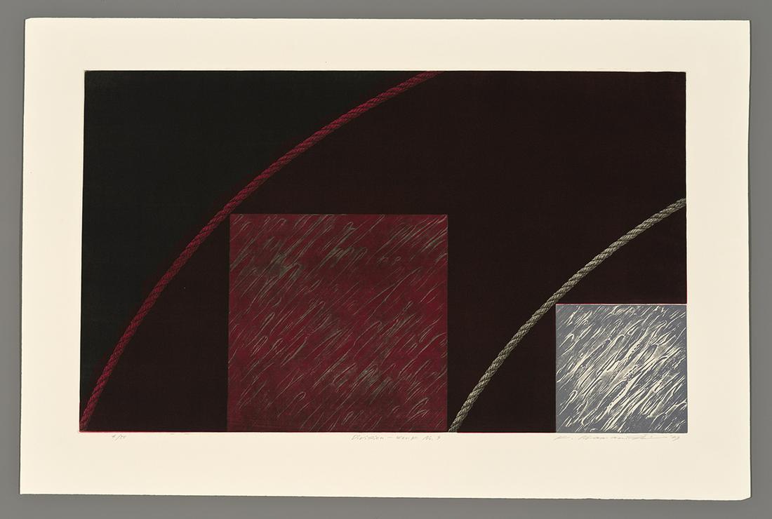 Katsunori Hamanishi Mezzotint - Division - Work 9: Artist: Hamanishi, Katsunori, b. 1949 Title: Division - Work No. 9 Edition: 4/50 Date: 1989 Medium: mezzotint Image Size: 14 x 23 3/8 inches Notes: Penci
