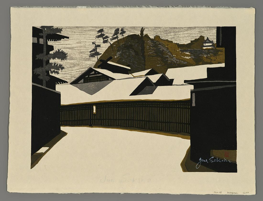 Jun'ichiro Sekino Woodblock Print - Kakegawa (1 of 2)