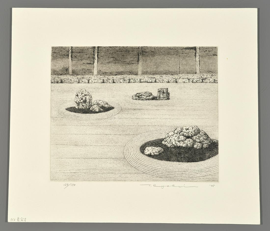 Ryohei Tanaka Etching - Ryoanji Temple (1 of 2)