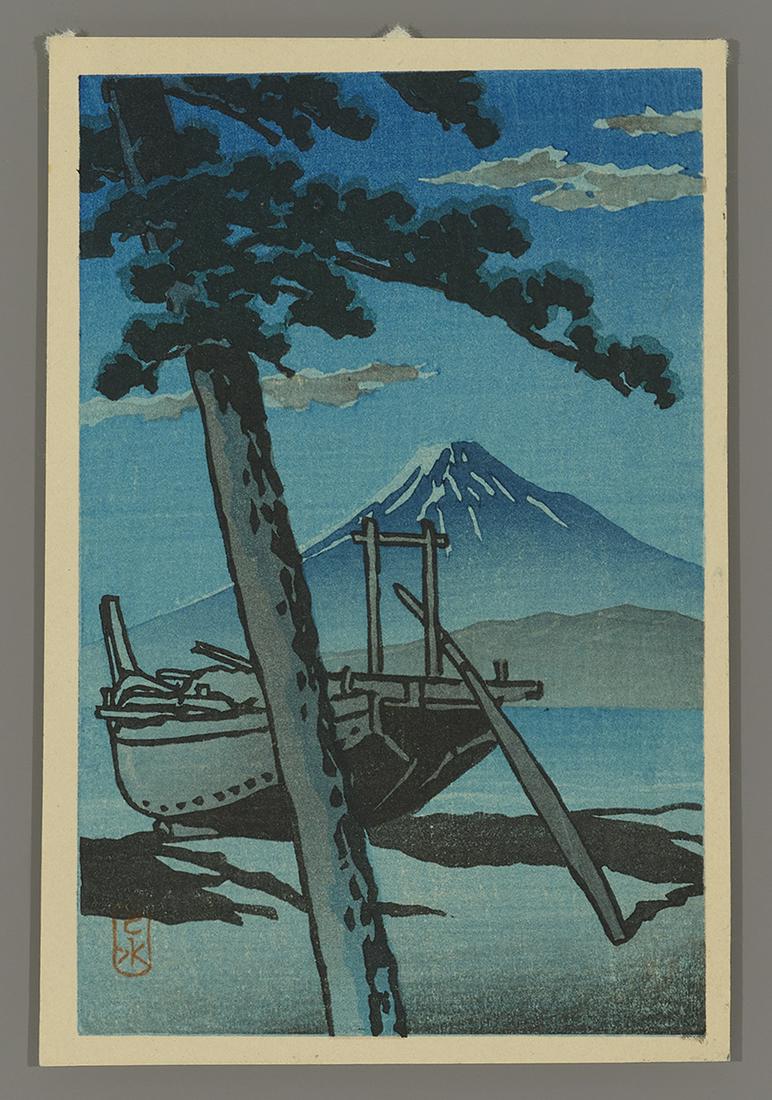 Hasui Japanese Woodblock Print - Pinebeach at Miho (1 of 2)