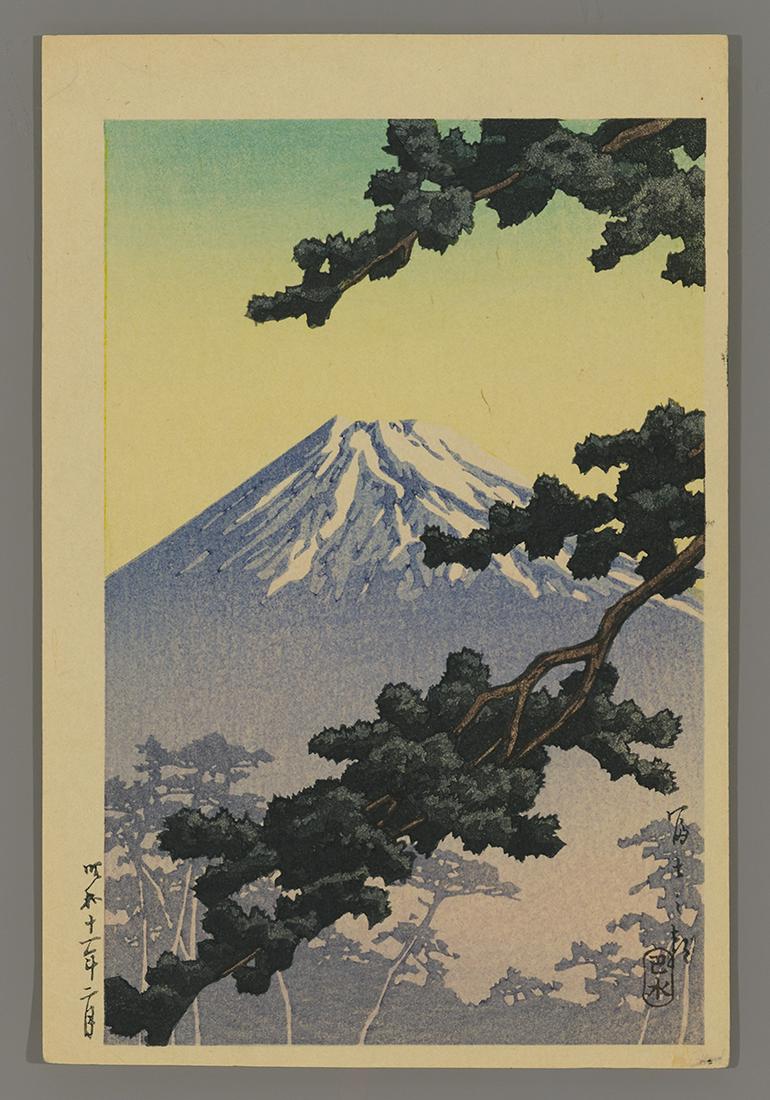 Hasui Japanese Woodblock Print - Sacred Mt. Fuji (1 of 2)
