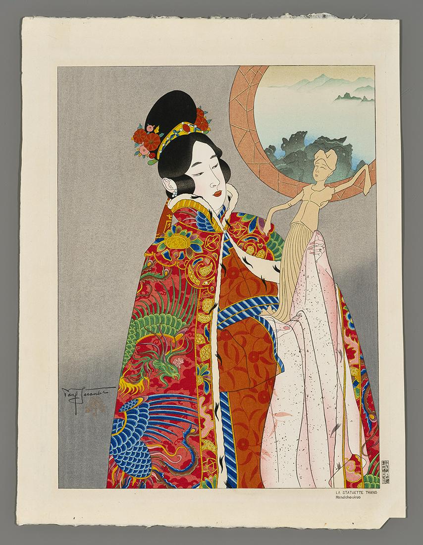 Paul Jacoulet Woodblock Print - La Statuette Thang (1 of 2)