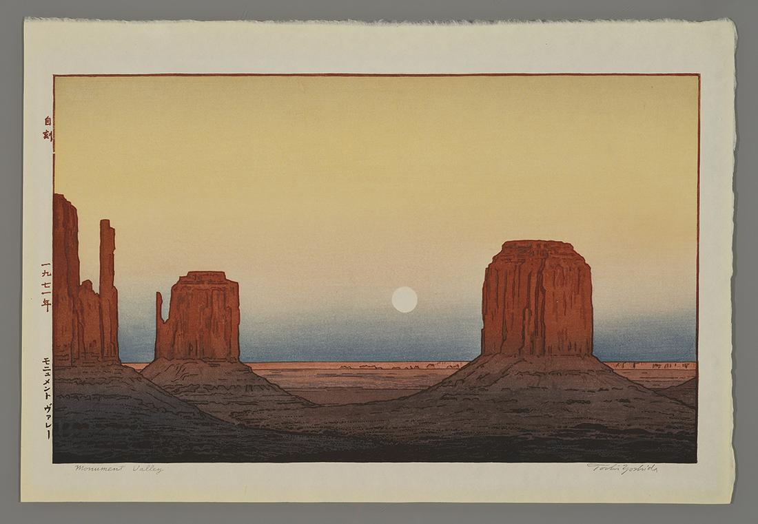 Toshi Yoshida Japanese Print - Monument Valley (1 of 2)