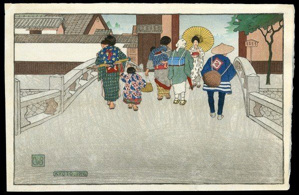 Charles W. Bartlett Woodblock: Title: Kyoto Artist: Bartlett, Charles W., 1860-1940Date: 1916Medium: woodblockDimensions: 9 x 14 1/8 inches<