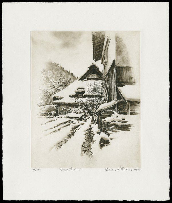 Brian Williams Etching: Title: Snow Garden Artist: Williams, Brian, b.1950Edition: 44/100Date: 2000Medium: etching