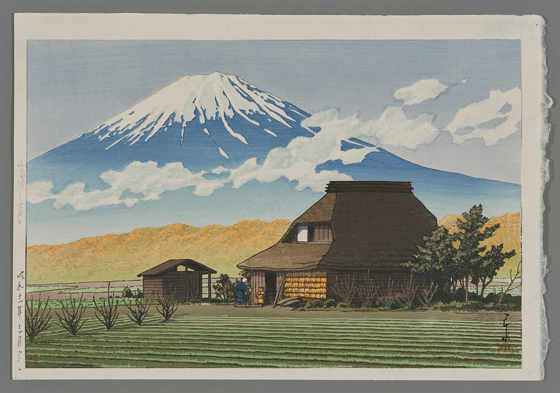 Kawase Hasui Woodblock - Mount Fuji, Narusawa (1 of 2)