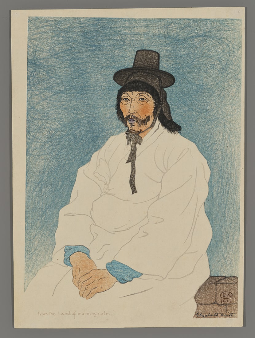 Elizabeth Keith Woodblock - Land of the Morning Calm (1 of 2)