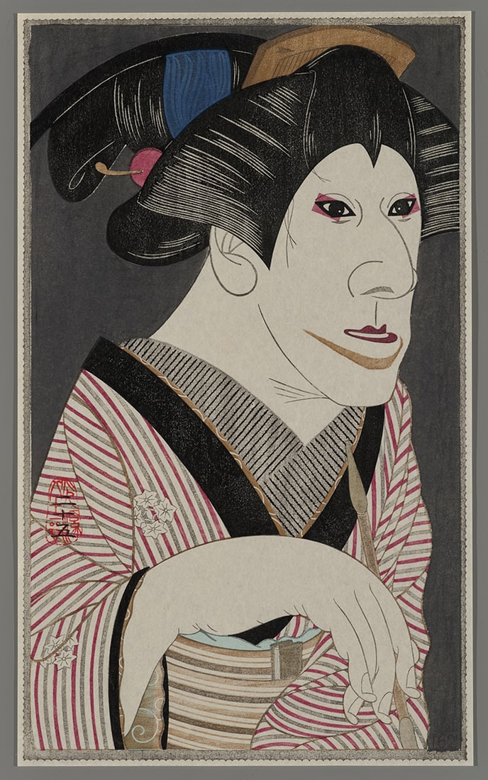 Kokei Woodblock - Ichikawa Monnosuke VIII as Omon (1 of 2)