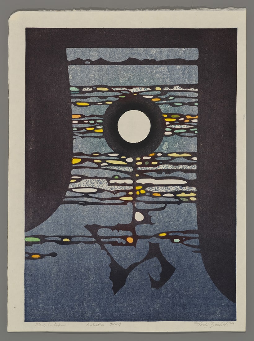 Toshi Yoshida Woodblock - Meditation (1 of 2)