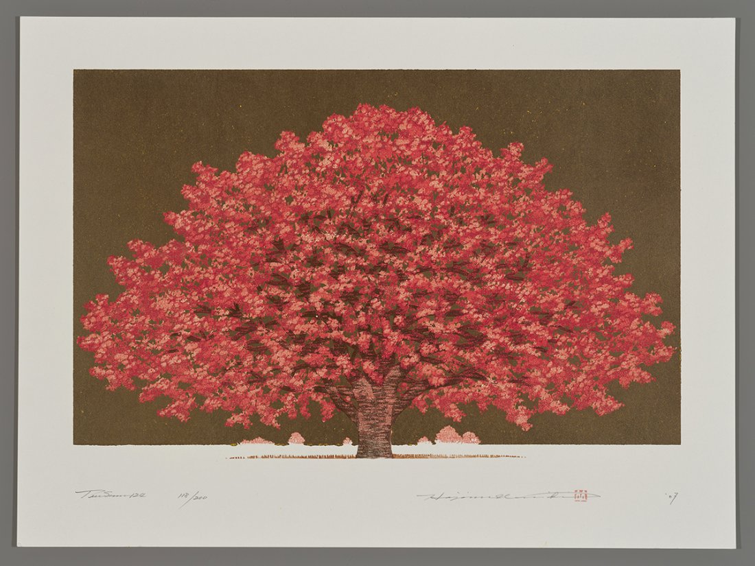 Hajime Namiki Woodblock - Tree Scene 124 (1 of 2)