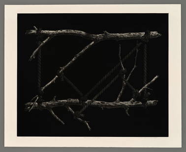 Hamanishi Mezzotint - Situation - Work No. 10: Artist: Hamanishi, Katsunori, b. 1949 Title: Situation - Work No. 10 Edition: 10/50 Date: undated Medium: mezzotint Image Size: 19 1/8 x 23 3/8 inches Notes: