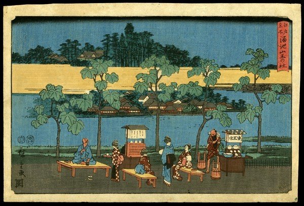 Ando Hiroshige Woodblock: Title: Tameike Sanno Artist: Hiroshige, Ando, 1797-1858 Series: Views of Edo Date: c. 1840s Medium: woodblock