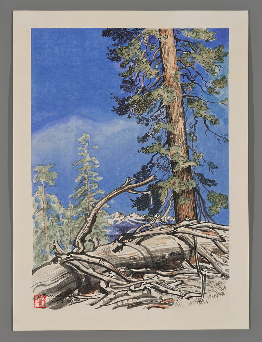 Obata Woodblock - Life and Death, Porcupine Flat (1 of 2)