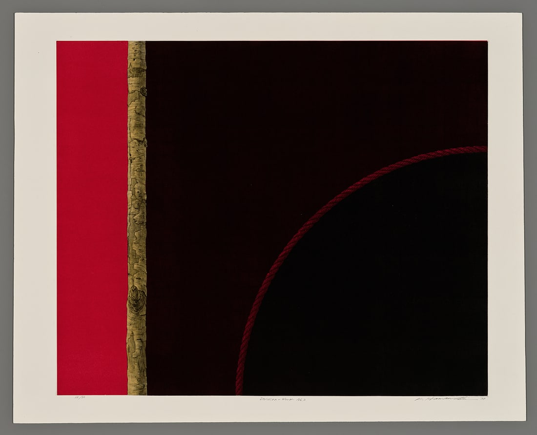 Katsunori Hamanishi Mezzotint - Division - Work 3: Artist: Hamanishi, Katsunori, b. 1949 Title: Division - Work No. 3 Edition: 35/50 Date: 1988 Medium: mezzotint Image Size: 19 1/4 x 23 1/4 inches Notes: