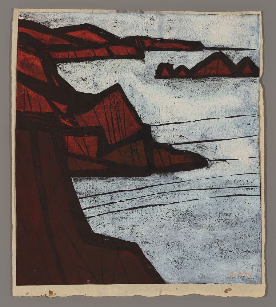 Tadashige Ono Woodblock - Sea (1 of 2)