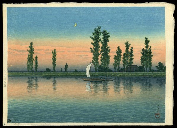 Kawase Hasui Woodblock: Title: Early Autumn in Itako Artist: Hasui, Kawase, 1883-1957 Edition: 2nd Edition Date: c. 1942 Medium: woodblo