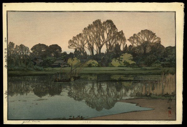 Hiroshi Yoshida Woodblock: Title: Yoshikawa Artist: Yoshida, Hiroshi, 1876-1950 Date: 1935 Medium: woodblock Dimensions: 9 3/4 x 14 3/4 inc