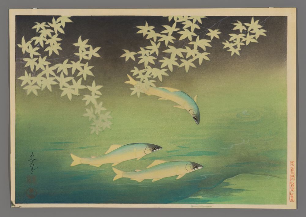 Bakufu Ohno Woodblock - Ayu (1 of 2)