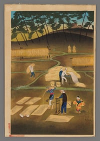 Bakufu Ohno Woodblock - Autumn Harvest