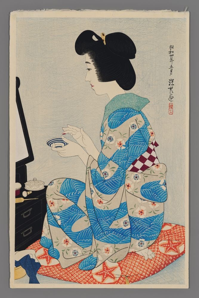 Ito Shinsui Woodblock - Rouge (1 of 2)