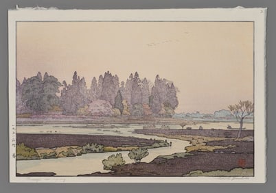 Toshi Yoshida Woodblock - Morinji in Spring