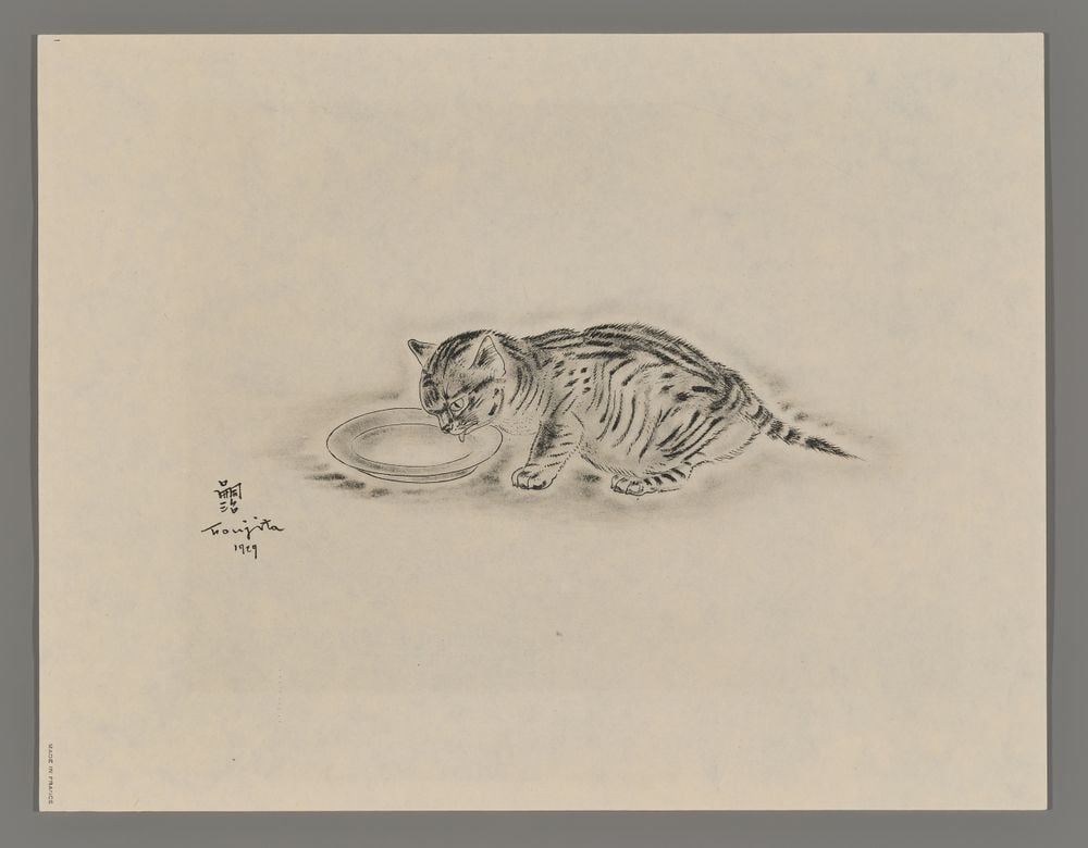 Leonard Foujita Lithograph - Chat, Eprath (1 of 2)