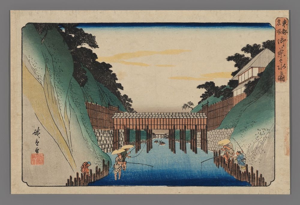 Ando Hiroshige Woodblock - View of Ochanomizu (1 of 2)