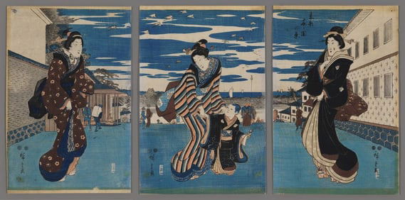 Ando Hiroshige Woodblock - View of Kasumigaseki in the Eastern Capital