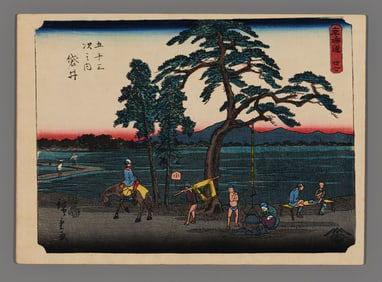 Ando Hiroshige Woodblock - Fukuroi