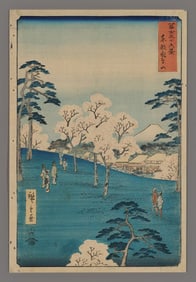 Ando Hiroshige Woodblock - Asuka Hill in Edo