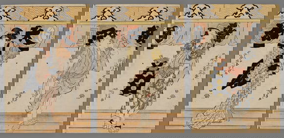 Utagawa Kunisada Woodblock - Kikugoro Onoe and Hanshiro Iwai