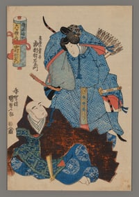 Utagawa Kunisada Woodblock - Two Kabuki Actors