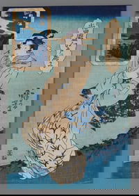 Utagawa Kuniyoshi Woodblock - Mimeguri