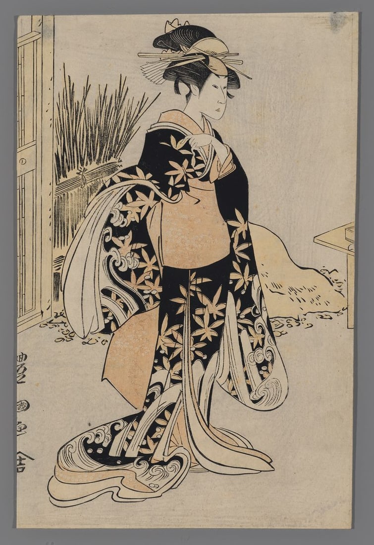 Utagawa Toyokuni I Woodblock - Onagata: Artist: Toyokuni I, Utagawa, 1769-1825 Title: Onagata Date: 1790s Medium: woodblock Image Size: 13 1/2 x 9 inches Notes: High resolution images available o