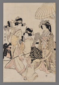 Utamaro Woodblock - Imperial Procession