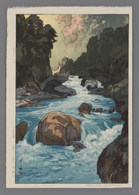 Hiroshi Yoshida Woodblock - Kurobe River