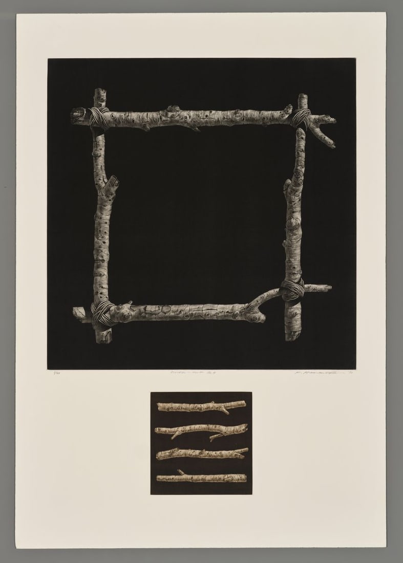 Katsunori Hamanishi Mezzotint - Division - Work No. 4: Artist: Hamanishi, Katsunori, b. 1949 Title: Division - Work No. 4 Edition: 8/50 Date: 1991 Medium: mezzotint Image Size: 30 x 20 3/4 inches Notes: Penci