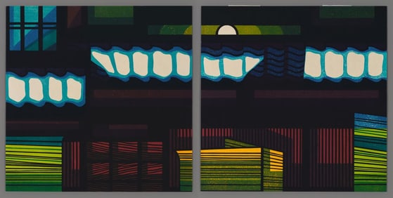 Karhu Woodblock - Diptych from the Synchromy Suite