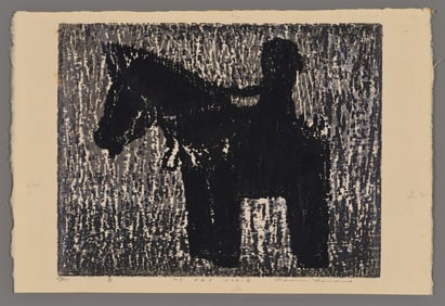 Kaoru Kawano Woodblock - My Pet Horse