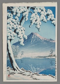 Kawase Hasui Woodblock - Clearing After a Snowfall