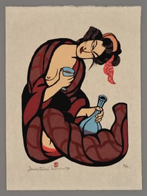 Yoshitoshi Mori Stencil - Woman with Bidoro