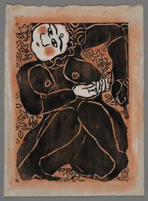 Shiko Munakata Hand Colored Woodblock - Femme 5