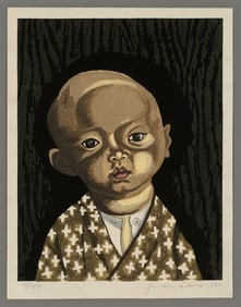 Jun'ichiro Sekino Woodblock - Farmer's Boy