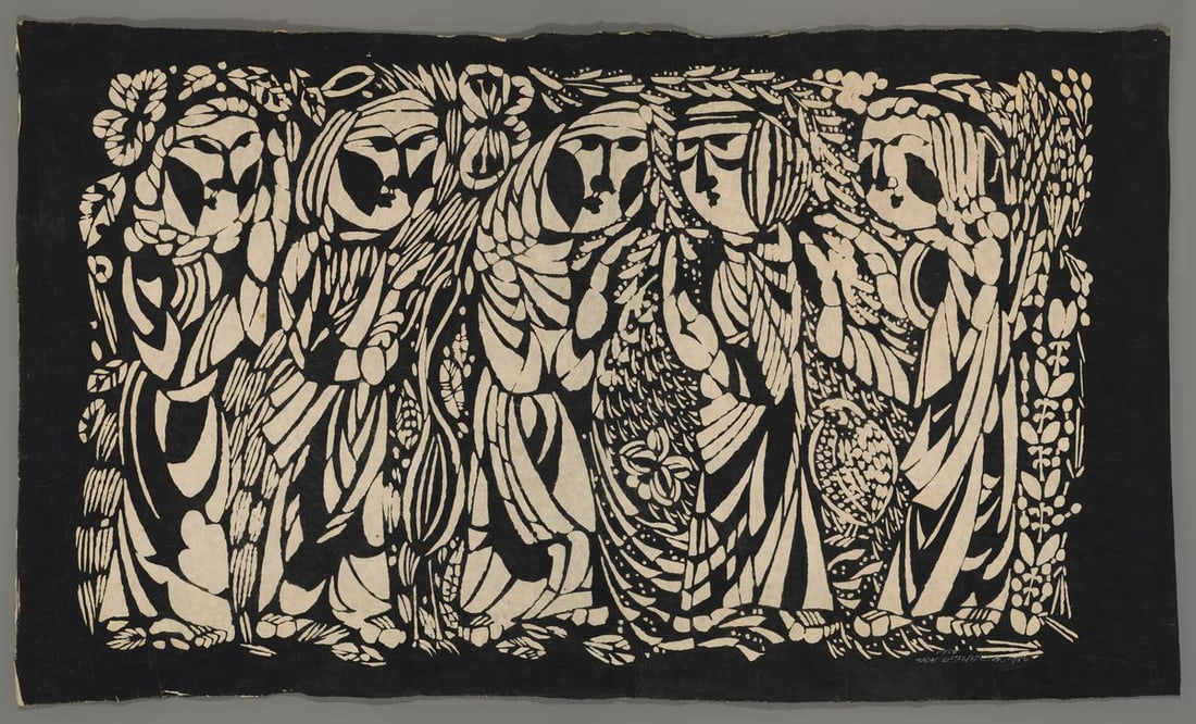 Sadao Watanabe Stencil - Five Apostles (1 of 2)