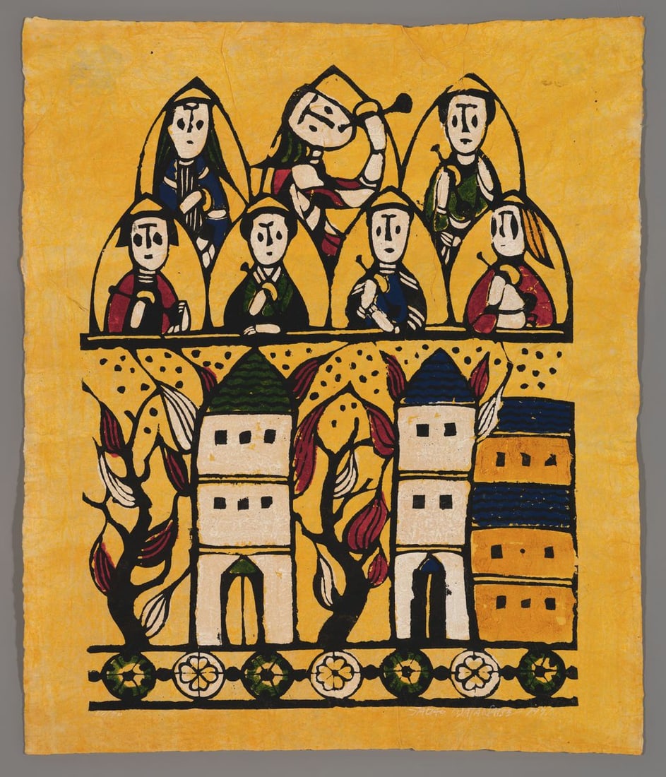 Sadao Watanabe Stencil - First Angel Blew his Trumpet (1 of 2)