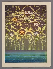 Toshi Yoshida Woodblock - Where