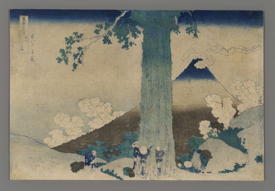 Katsushika Hokusai Woodblock - Mishima Pass in Kai Province: Artist: Hokusai, Katsushika, 1760-1849 Title: Mishima Pass in Kai Province Series: Thirty-six Views of Mt. Fuji Date: 1830-31 Medium: Japanese woodblock print Image Size:</