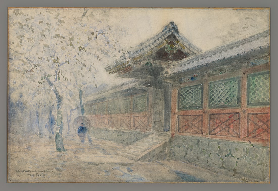 Hachiro Nakagawa Watercolor - Tokio (1 of 2)