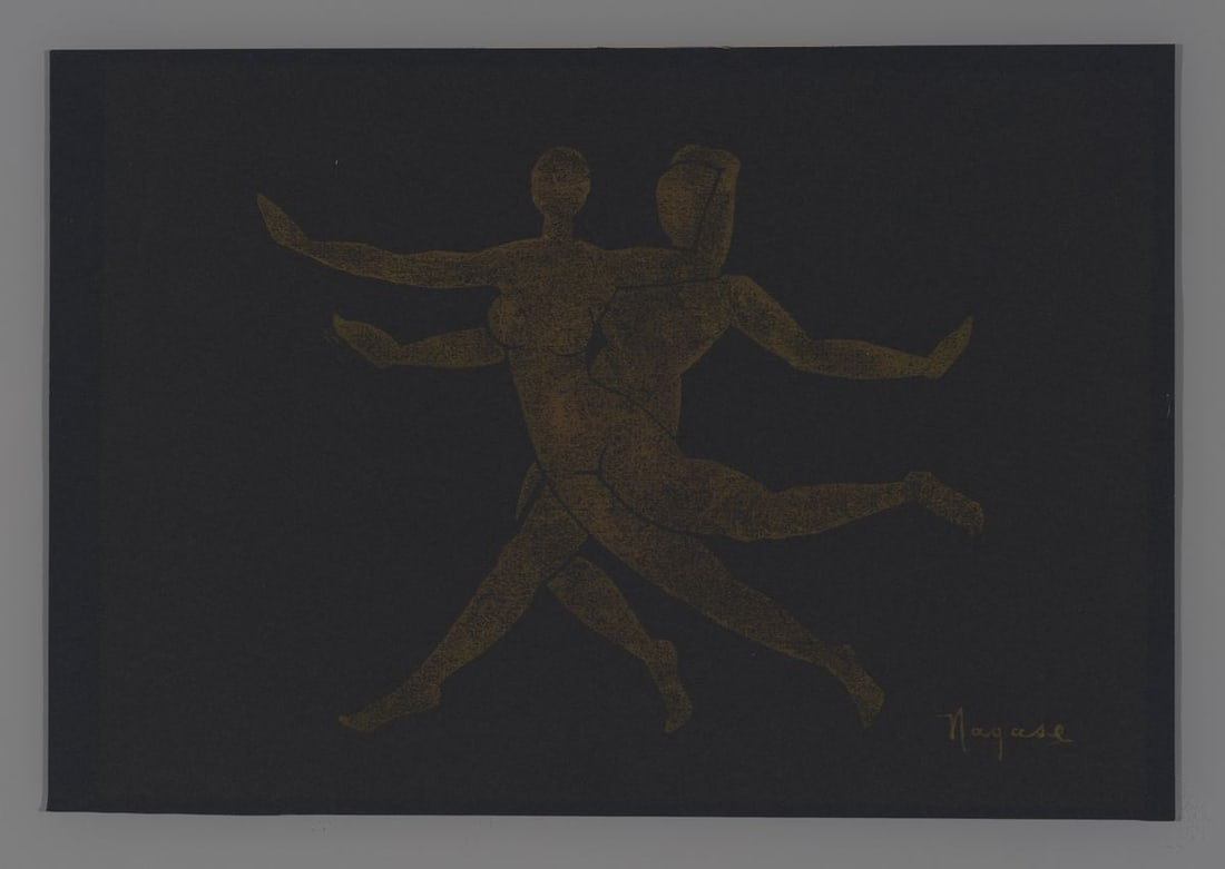 Yoshio (Yoshihiro) Nagase Woodblock - A Certain Pose in Motion: Artist: Nagase, Yoshio (Yoshihiro), 1891-1978 Title: A Certain Pose in Motion Date: 20th century Medium: woodblock Image Size: 10 3/8 x 15 3/8 inches Notes: Brush signa